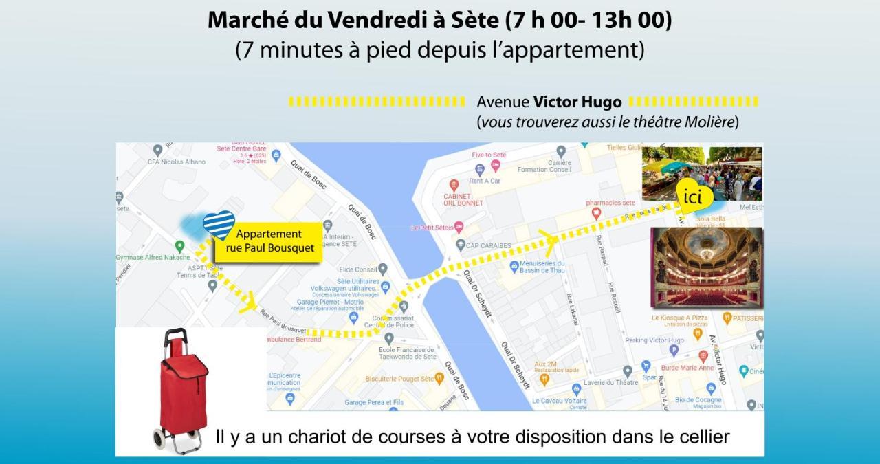 + Jardin Au Calme Avec Bbq + Cellier + Garage Apartment Sete Exterior photo